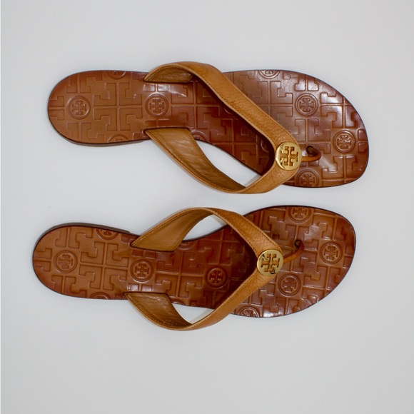 Tory Burch Thora Leather Thong Sandals Flip Flops Size 9 - Picture 3 of 9